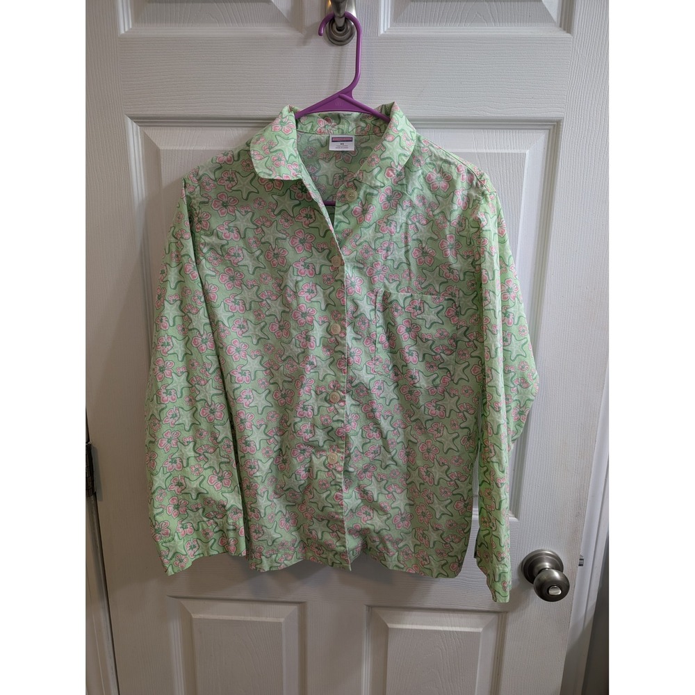 Vineyard Vines Women's Pajama Top Starfish Floral Print Long Sleeve - Size XS‎